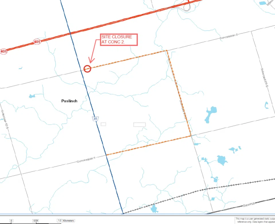 Concession 2 in Puslinch Township Set to be Closed for Culvert Installation