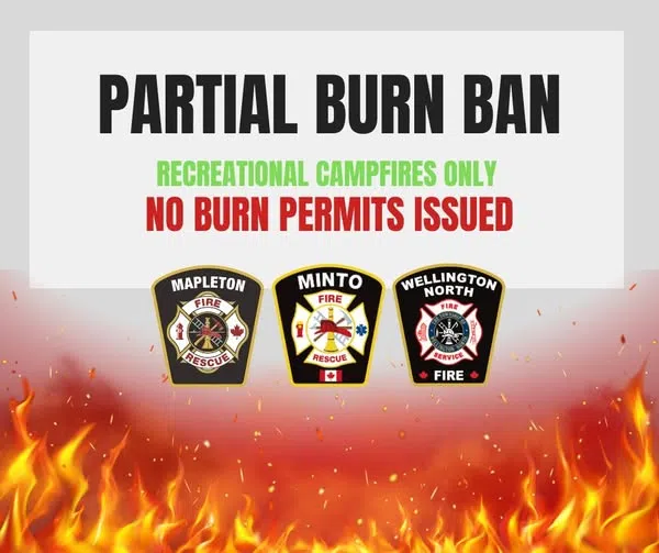 Partial Fire Ban Issued in Mapleton, Minto and Wellington North