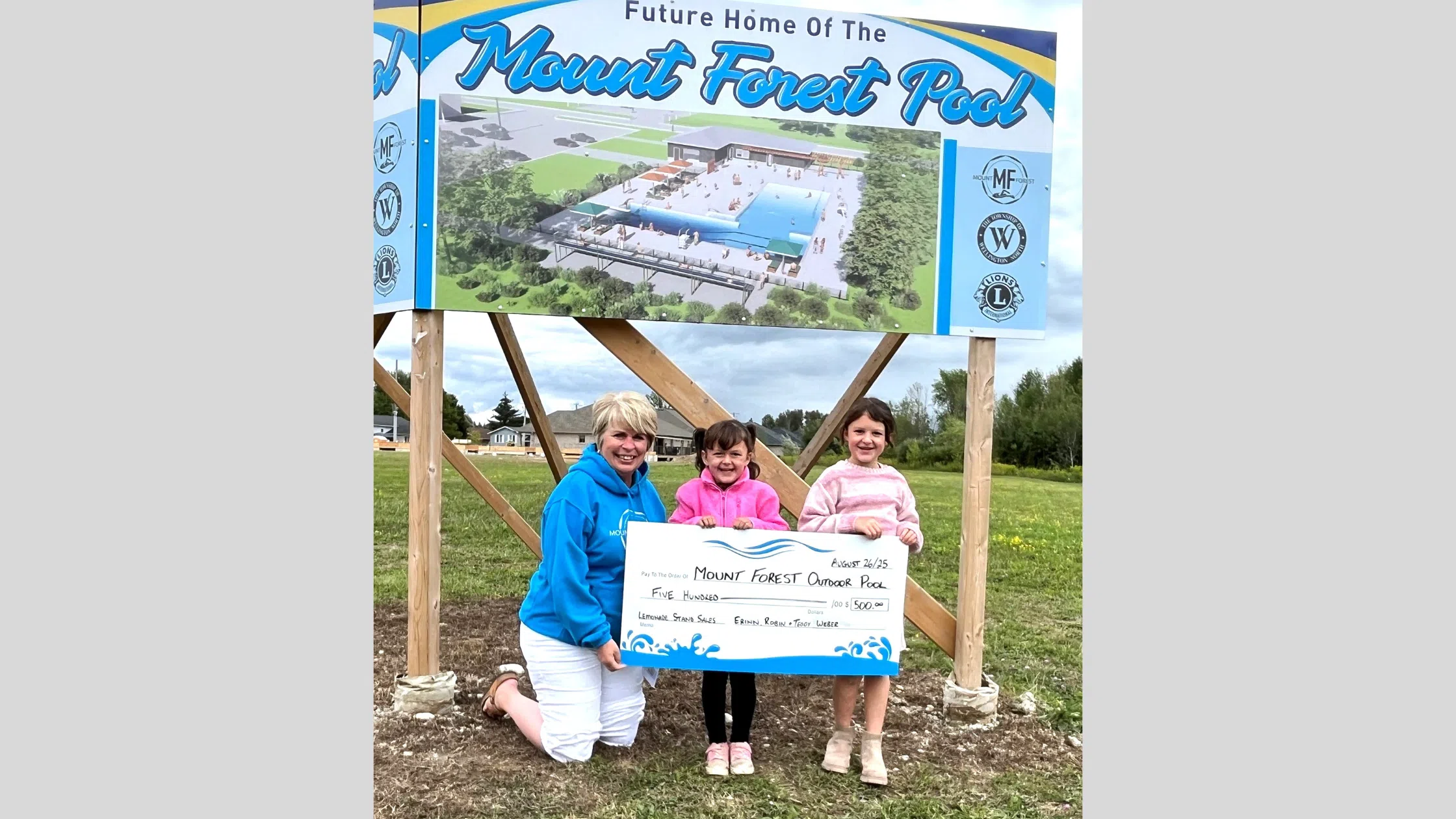 Three Young Conn Residents Raise Money for the Mount Forest Outdoor Pool Fundraising Campaign