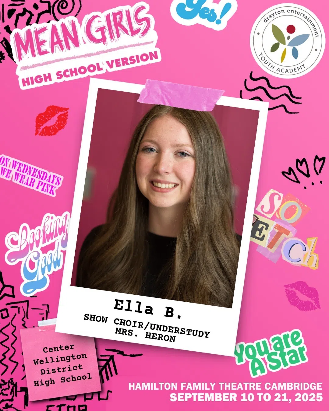 Local Performer Joins Drayton Entertainment's "Mean Girls" Cast