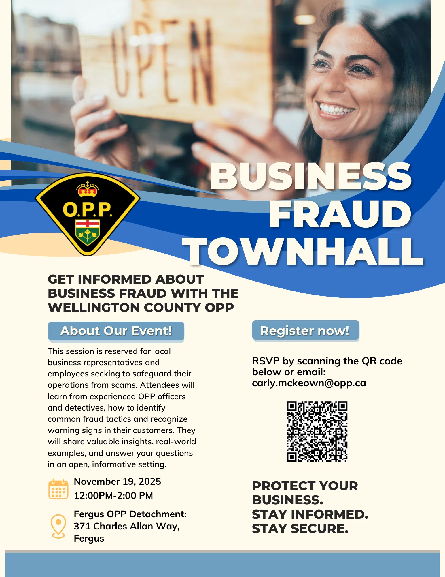 Let's Talk Fraud: Community Townhalls with the Wellington County OPP