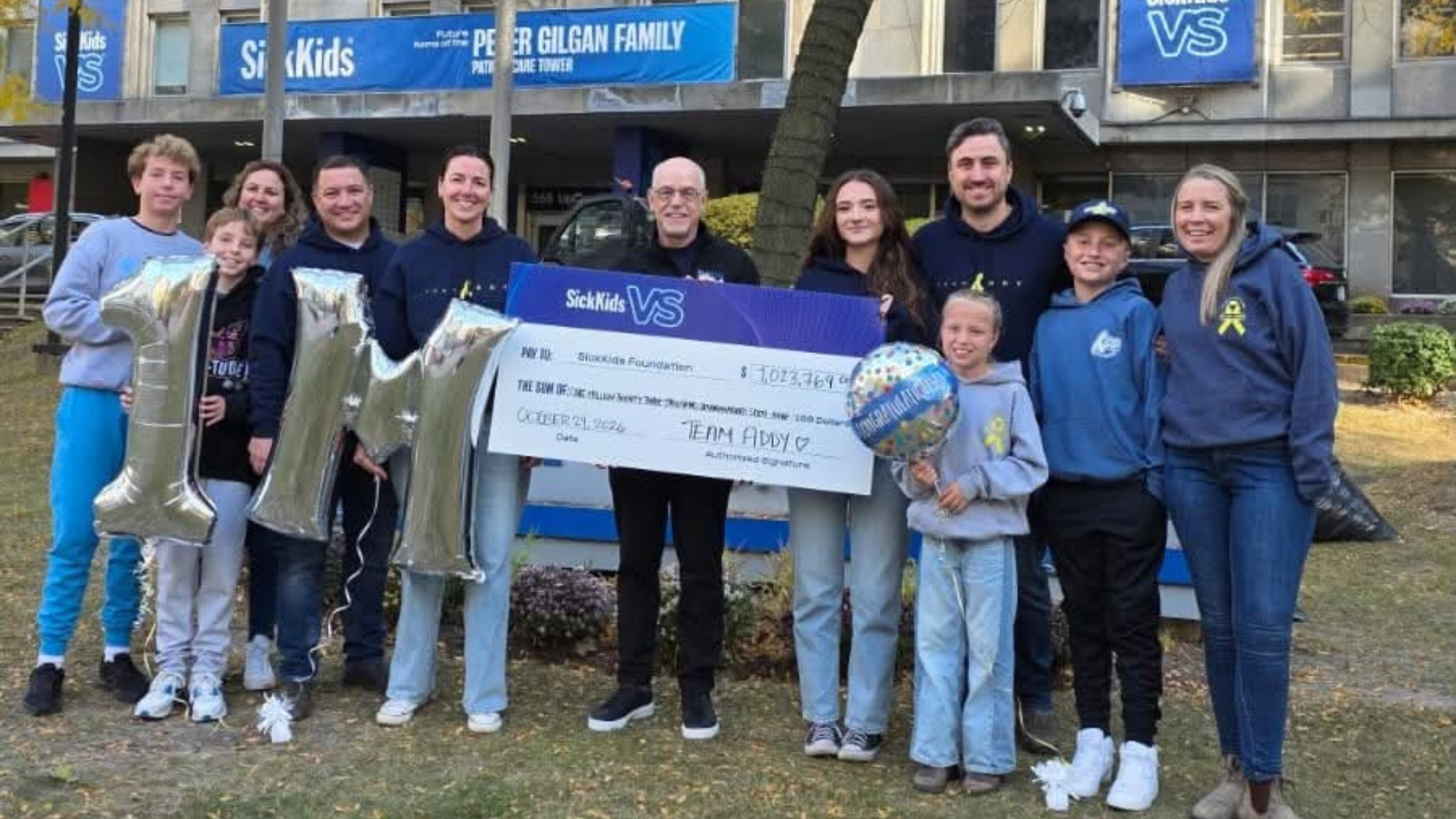 Team Addy raises more than $1 million for sarcoma research at SickKids