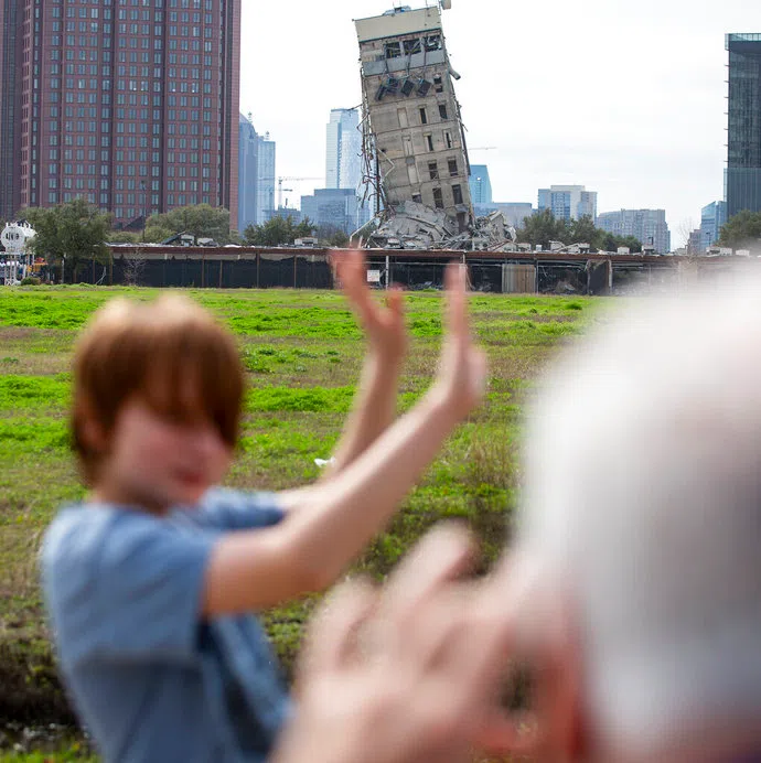 'Leaning Tower Of Dallas' Is Online Star After Implosion