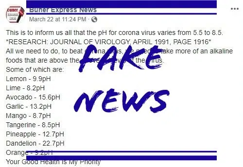 Debunking The Alkaline Foods Coronavirus Hoax