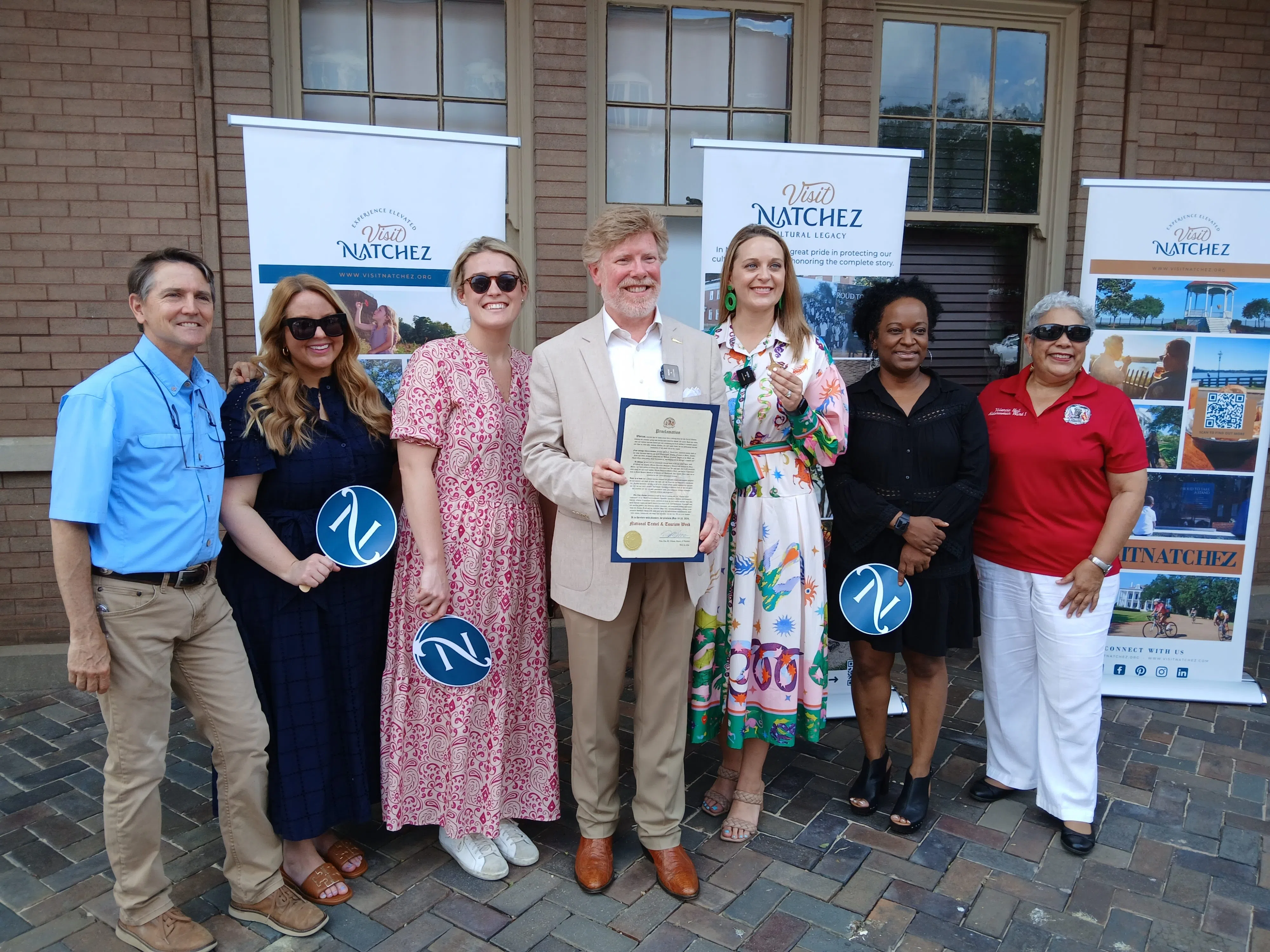 Visit Natchez Receives Key to Depot as the new Visitor Center on the Bluff