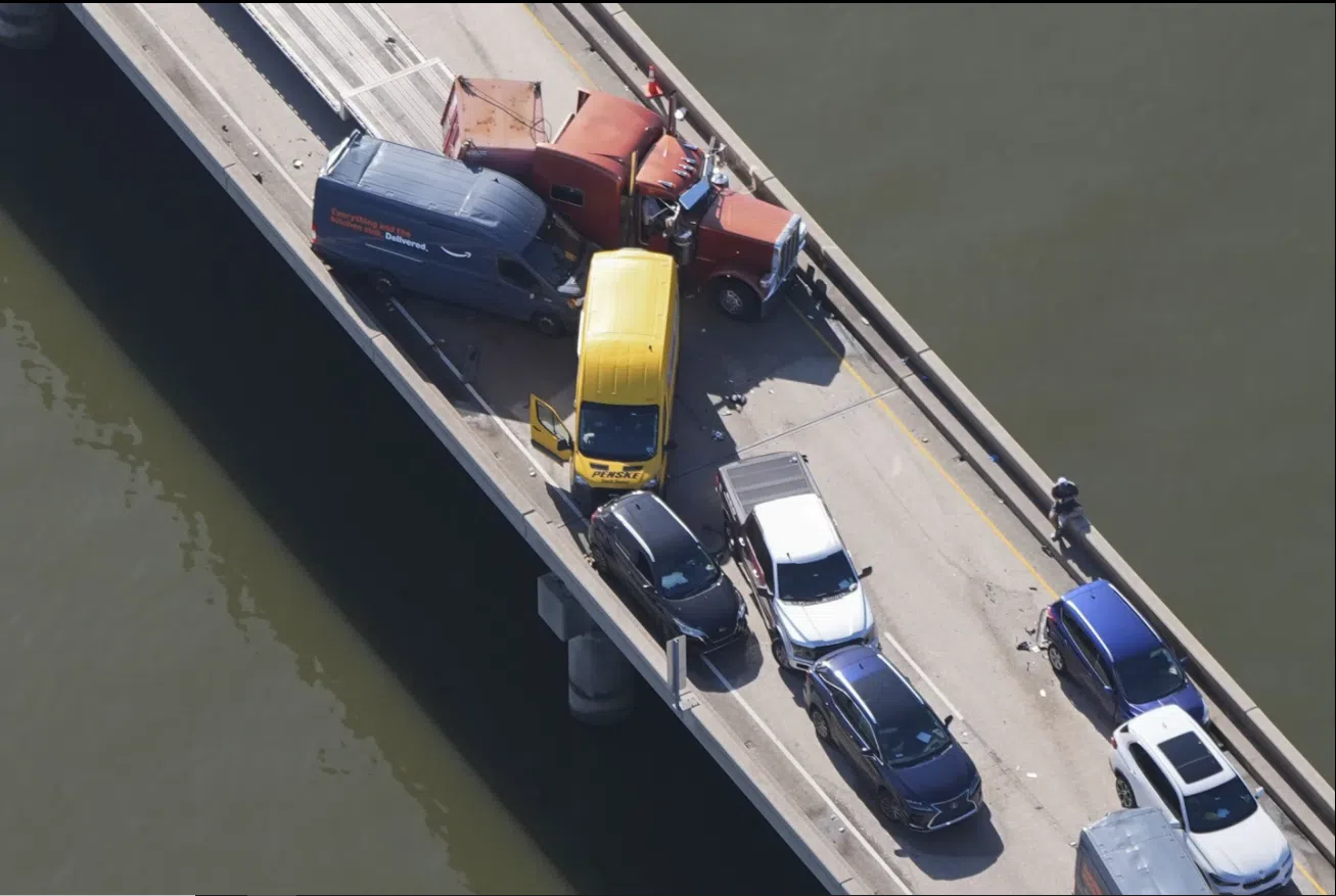 Car crashes in foggy weather injure 33 people and force bridge near New Orleans to close for hours