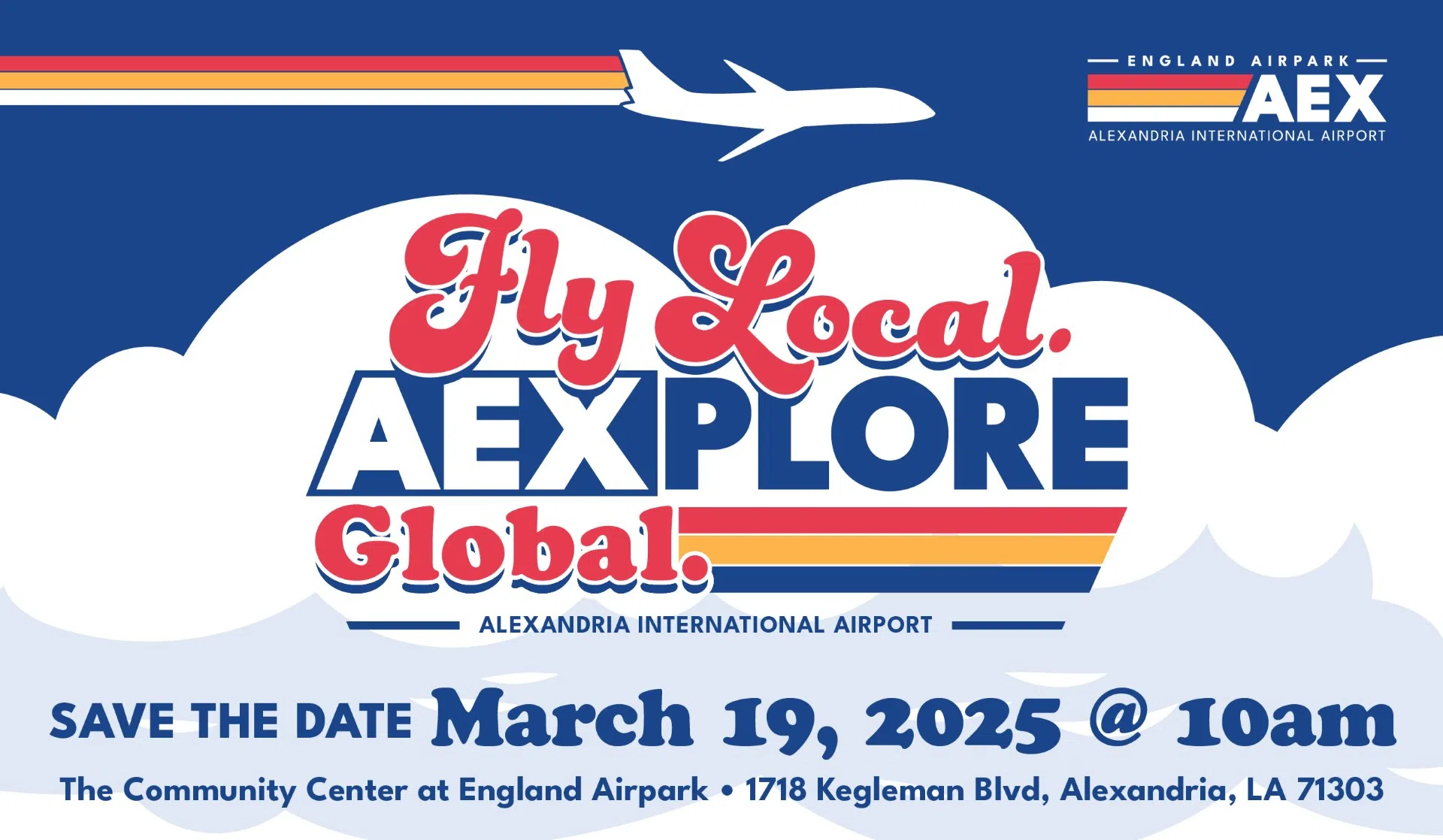 England Airpark and Alexandria International Airport Takes Flight with Launch of "Fly Local, AEXplore Global" Campaign