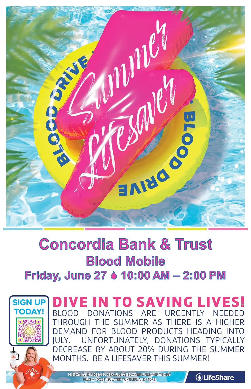 Summer Lifesaver Blood Drive to Help Meet Urgent Summer Need