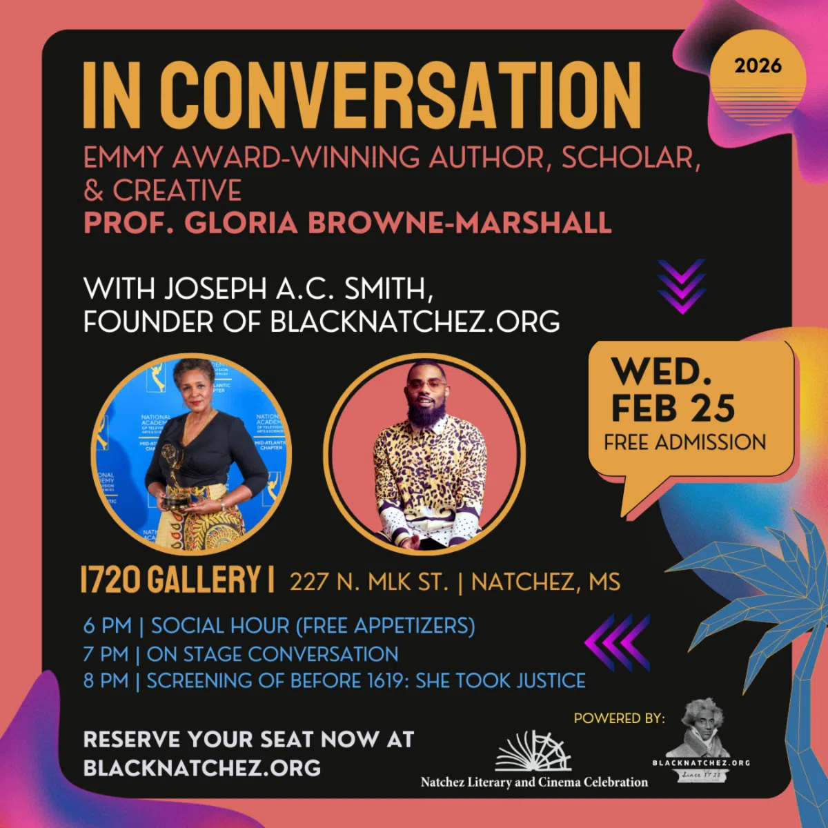 Emmy Award-Winning Scholar Gloria Browne-Marshall to Appear in Natchez for Free Public Conversation