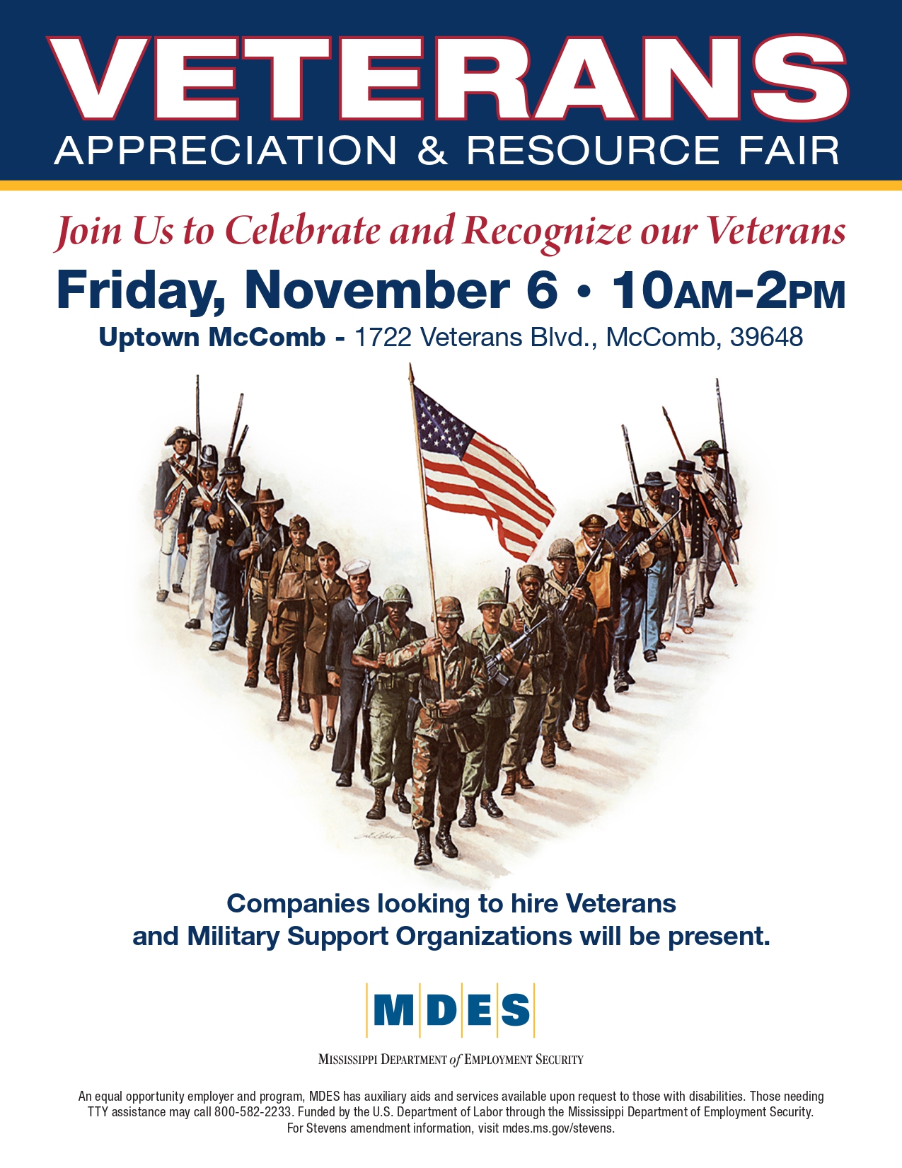 Veterans Appreciation & Resource Fair Set for November 6 in McComb
