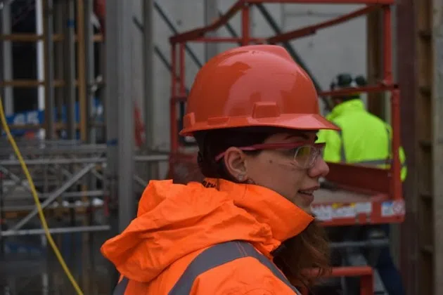 Female construction worker
