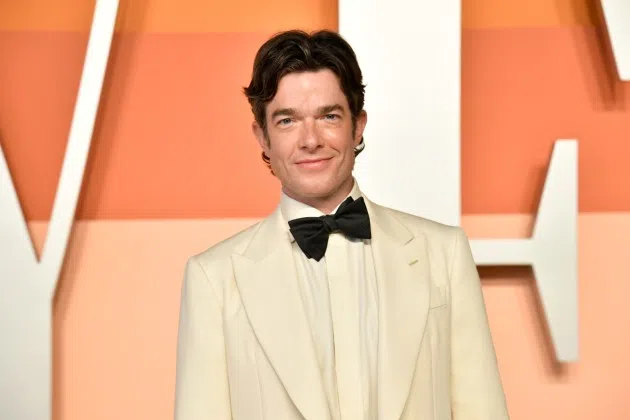 John Mulaney arrives at the Vanity Fair Oscar Party on Sunday, March 2, 2025, at the Wallis Annenberg Center for the Performing Arts in Beverly Hills, Calif.