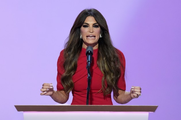 FILE - Kimberly Guilfoyle speaks during the Republican National Convention, July 17, 2024, in Milwaukee.