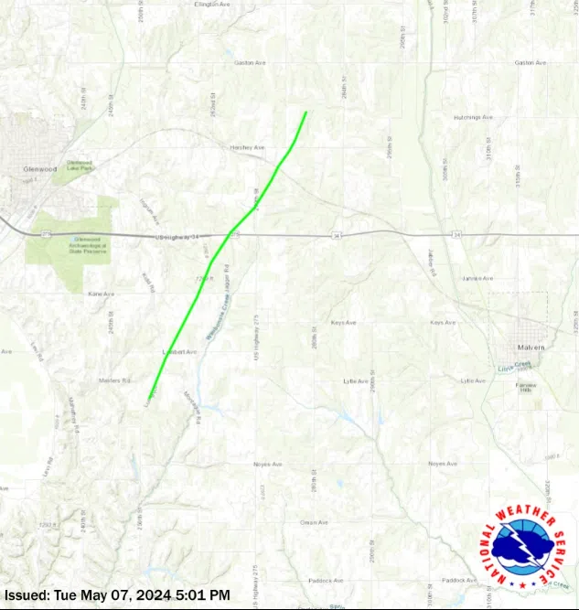 National Weather Service Reports Three Tornadoes in Southwest Iowa on