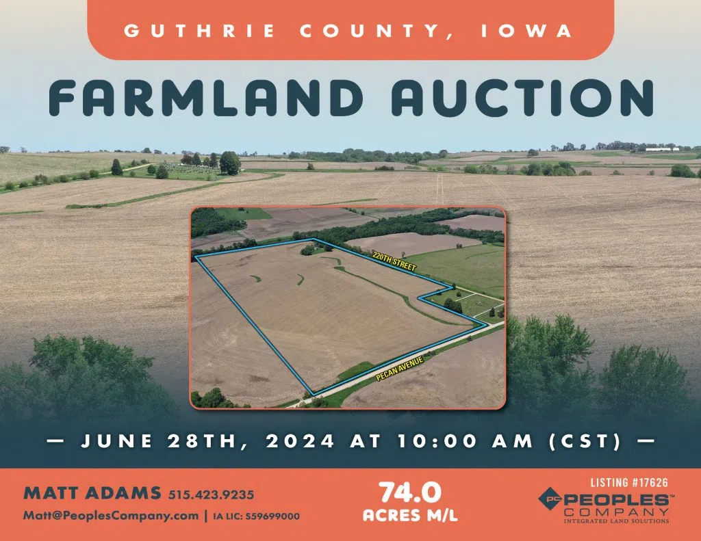 74 Acre Guthrie County Farmland Auction on June 28th | Western Iowa ...