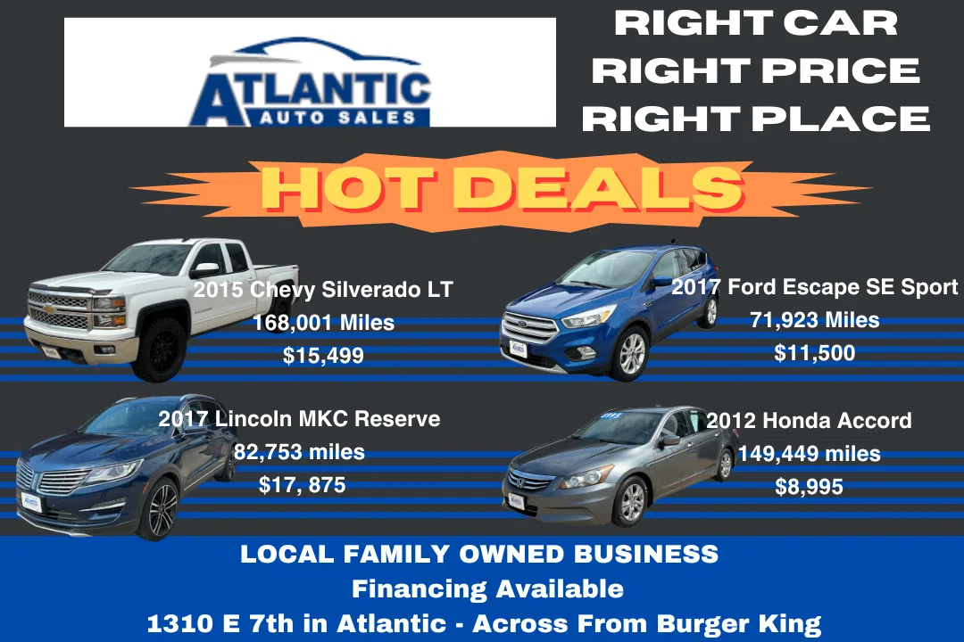 Here Are This Weeks HOT DEALS From Locally Owned Atlantic Auto Sales