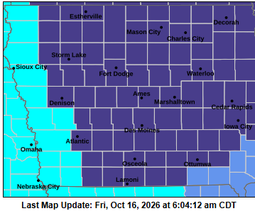 Updated: Freeze Warning for Much of Iowa