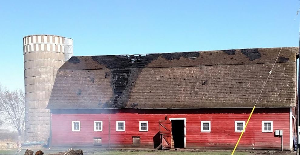 Fire damages large barn near Great Bend, in Richland County Sunday - Vimarsana News