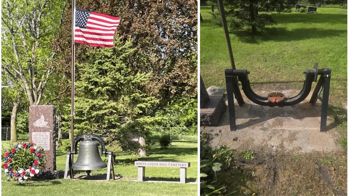 Large bell stolen from cemetery in southeastern North Dakota