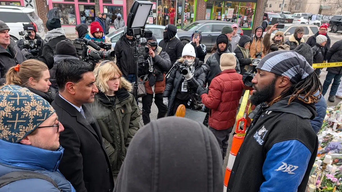 California Congressman visits with KFGO News at the scene of deadly shooting in Minneapolis