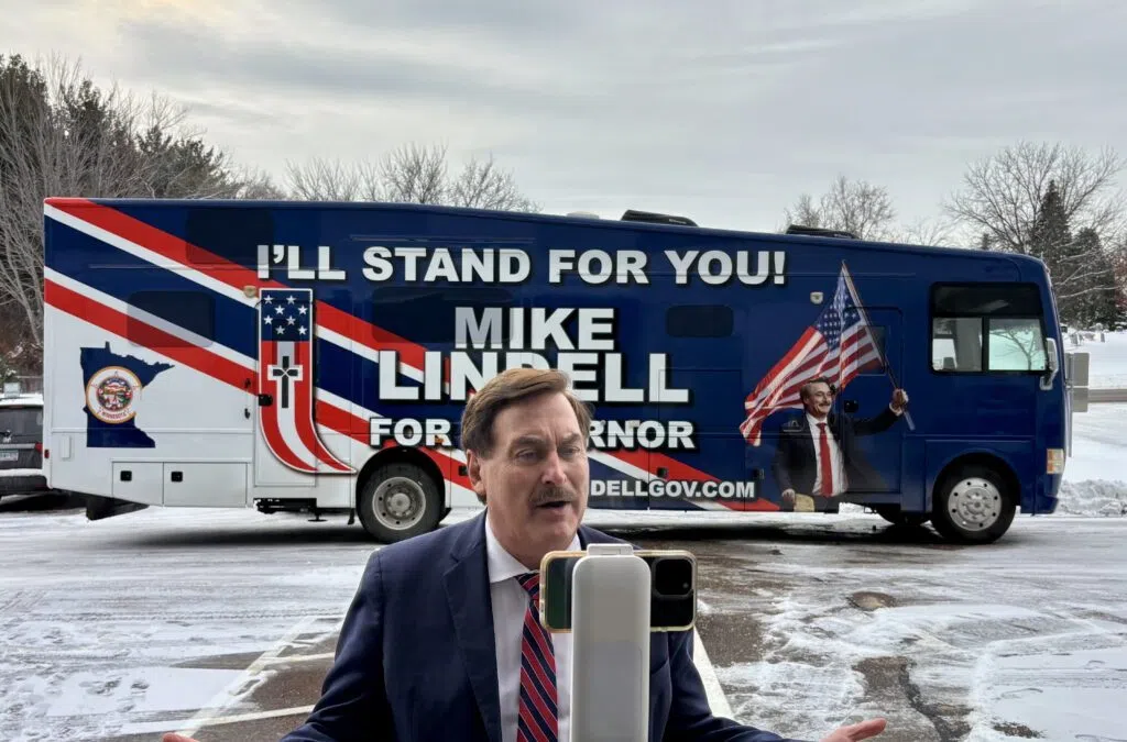 Mike Lindell’s campaign for governor is buying copies of Mike Lindell autobiographies