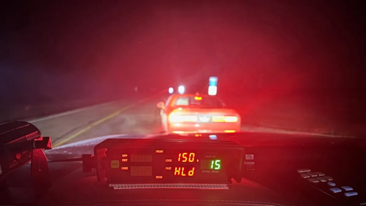 Highway Patrol stops car going 150 mph north of Minot