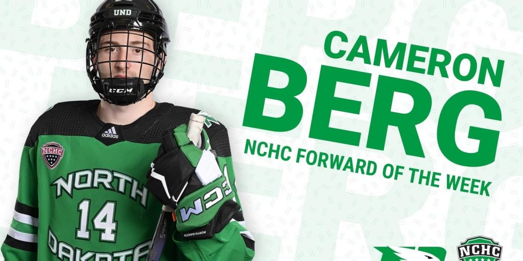 Cameron Berg named NCHC Forward of the Week - Vimarsana News