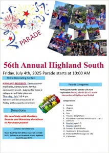 what time is highland 4th of july parade