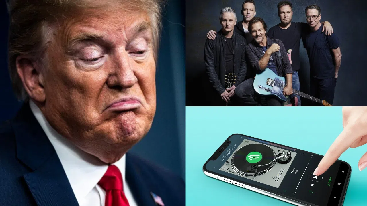 Trump, Spotify and Pearl Jam