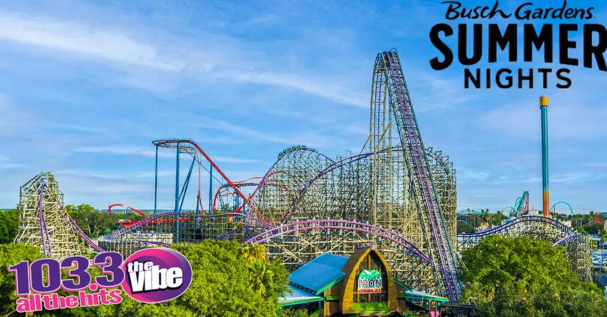 103.3 THE VIBE Wants To Send You To Busch Gardens Summer Nights | Text "FUN" To 386-226-9892 For Your Chance To Win!