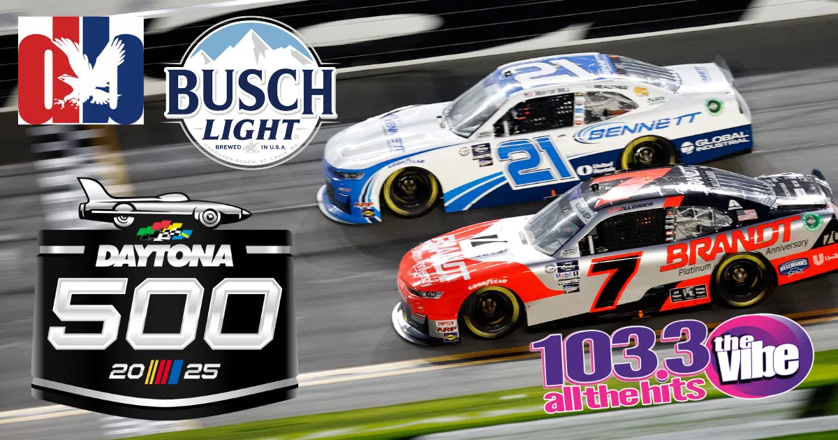 103.3 The Vibe Wants To Send You To The Daytona 500! Powered by Daytona Beverages & Busch Light!