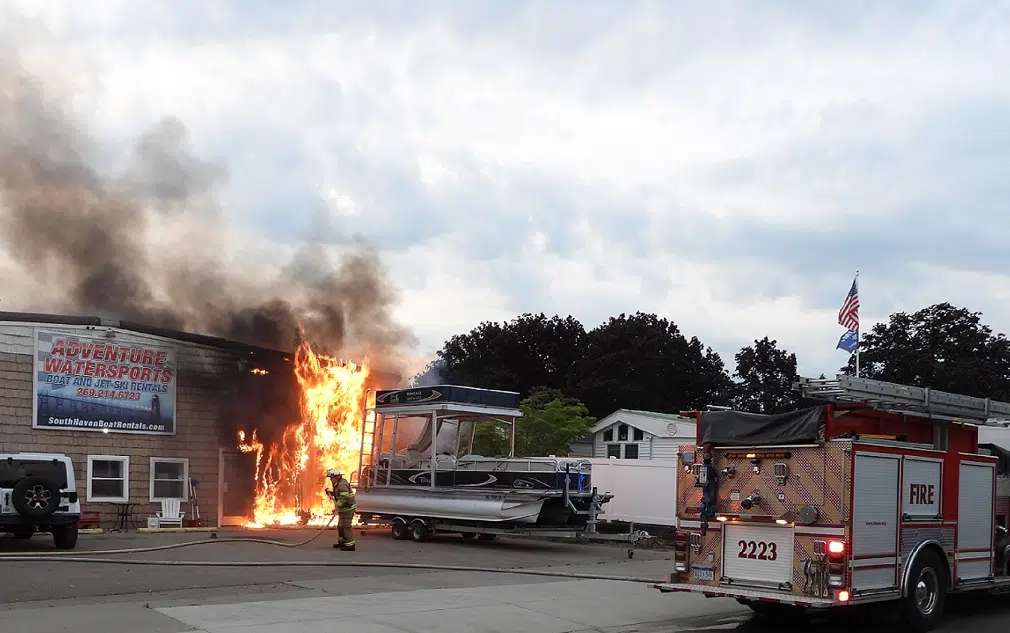 Adventure Water Sports fire on Tuesday, May 25, 2021. South Haven Area Emergency Services