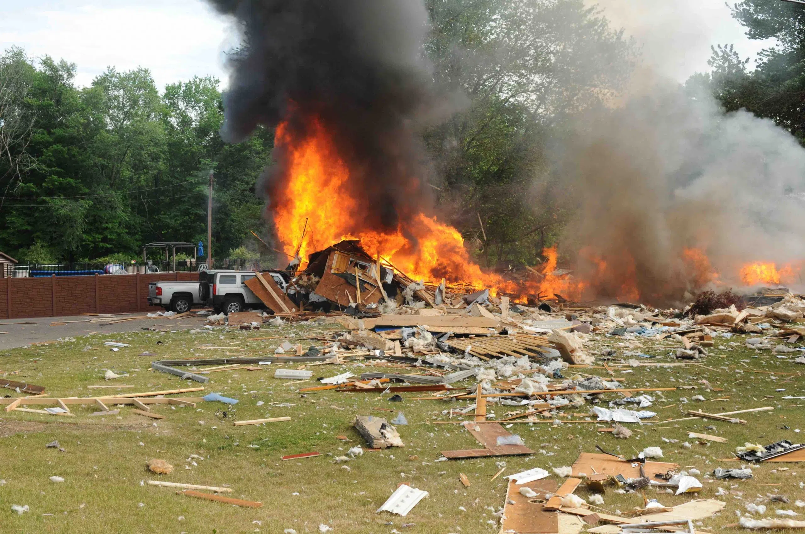 House explosion on Second Avenue in South Haven Township. Courtesy, SHAES