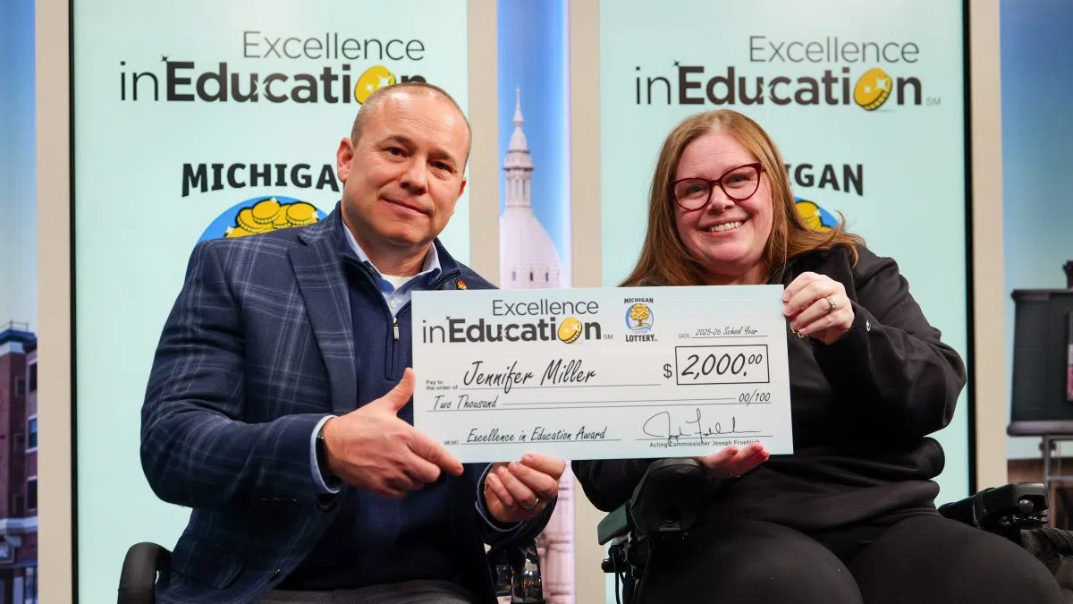 Fowlerville teacher wins lottery educations award
