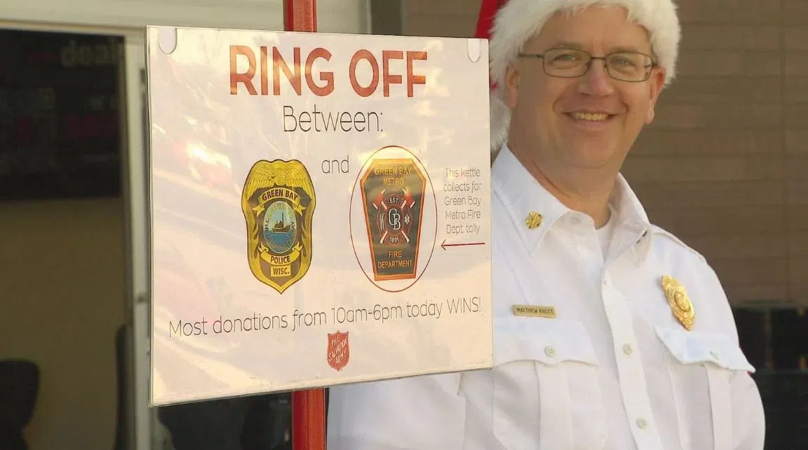 Green Bay Police Fire Chiefs Hold Bell Ringing Competition to