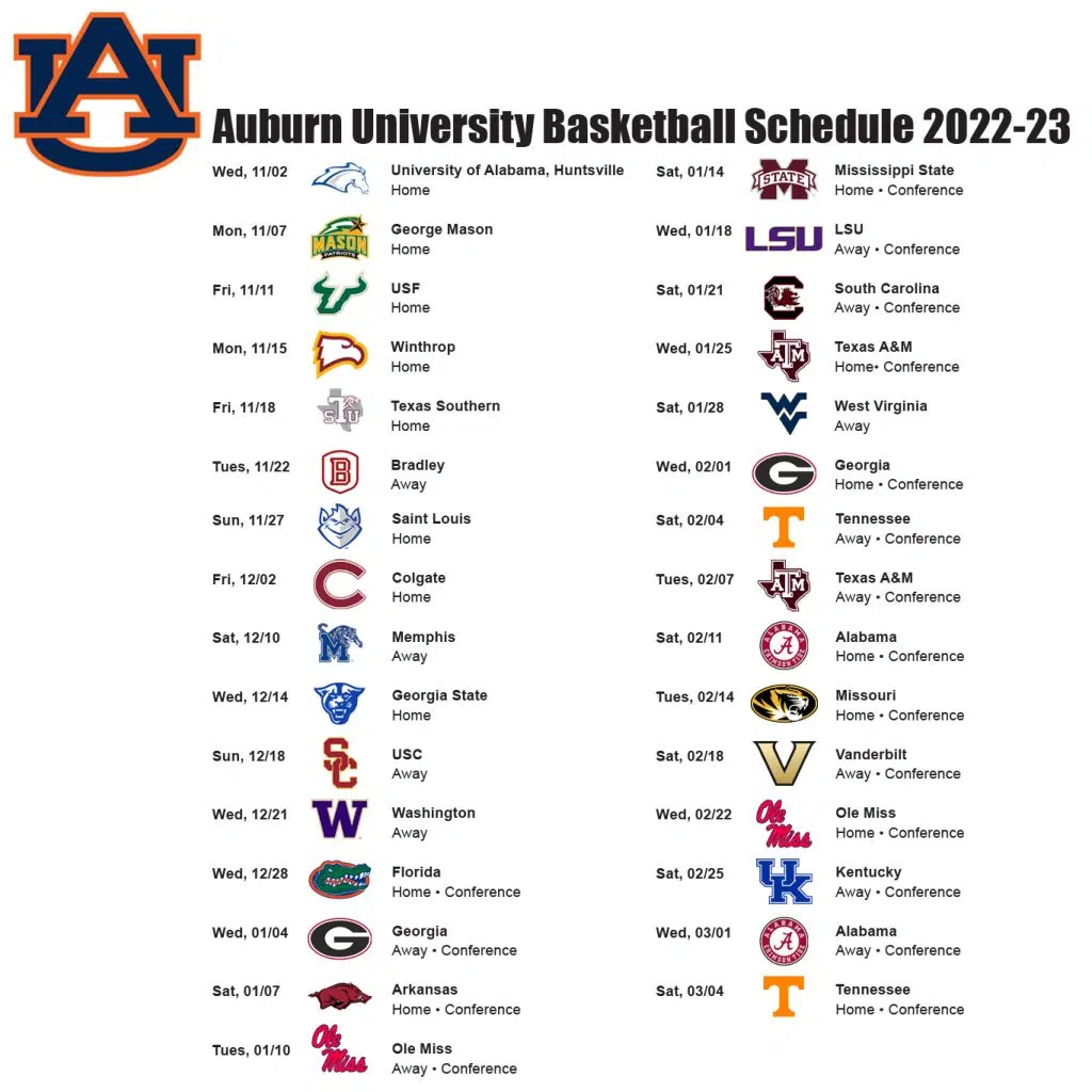 Auburn Basketball Schedule 2024 2025 Yoko Anatola