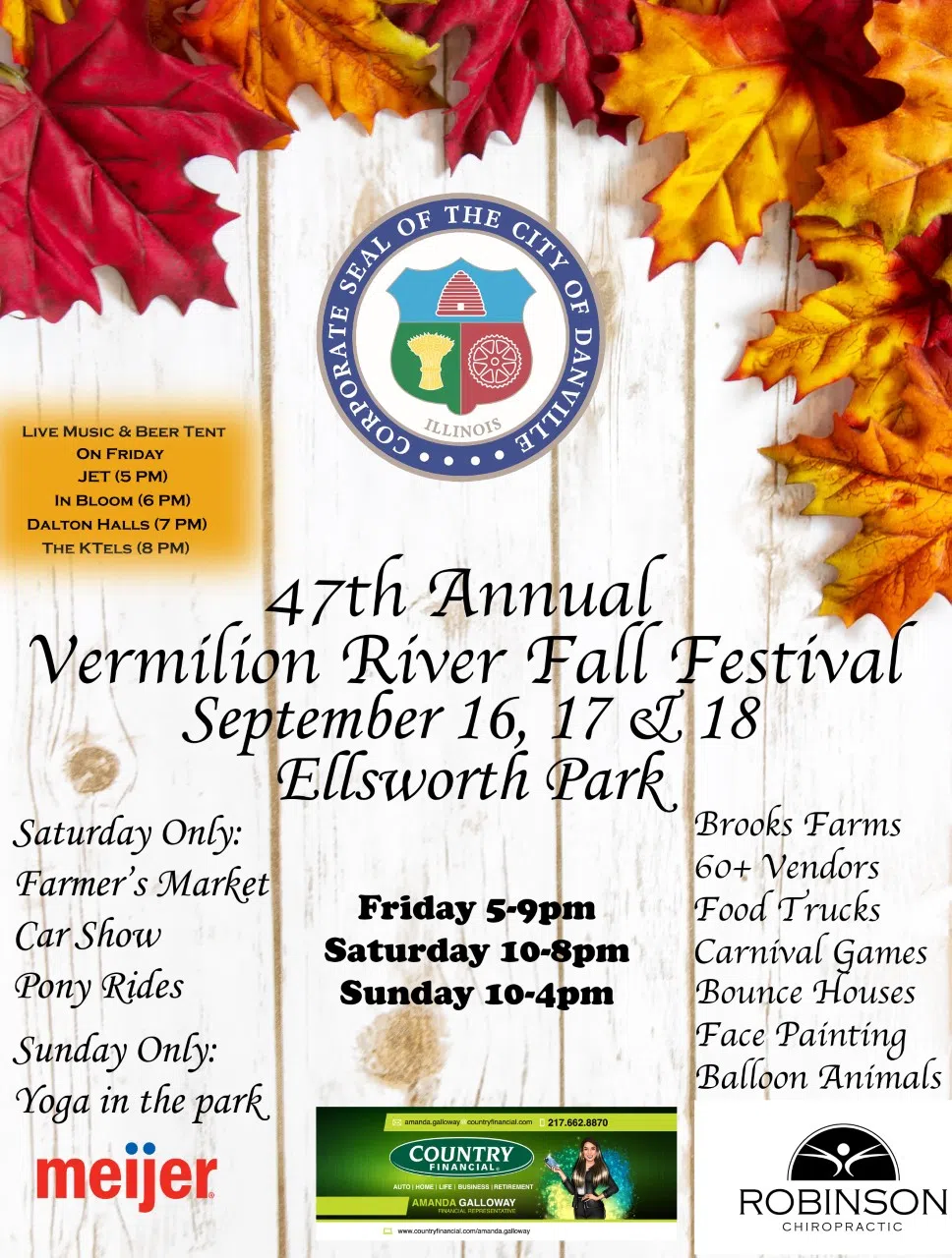 Vermilion River Fall Festival Adds Live Music; Don’t Forget Saturday’s ...