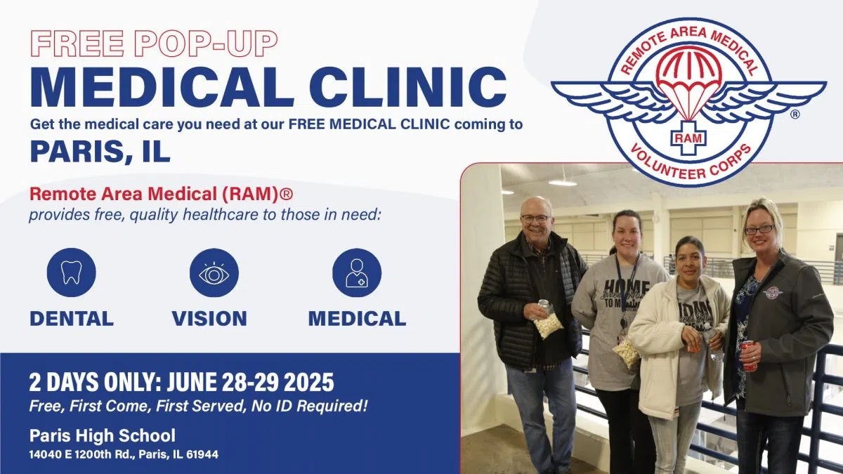 Free Healthcare Clinic Coming to Paris, Illinois in June to Address Limited Access to Care