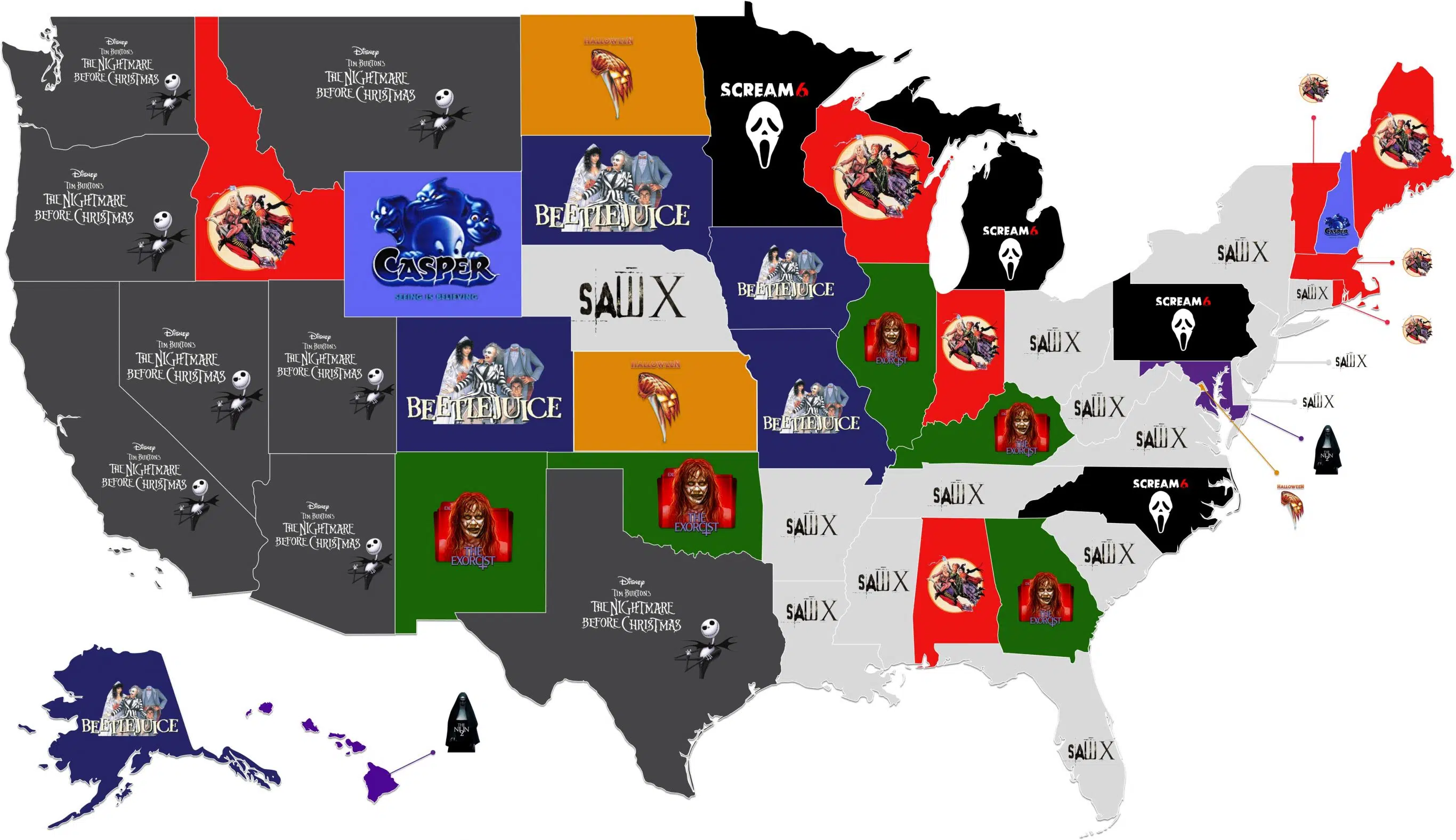 Study reveals each state’s favorite Halloween movie of 2023 | NowBN.com