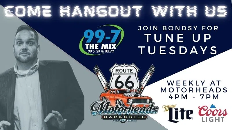 Feature: https://wcmspi.com/2025/04/30/tune-up-tuesdays-at-the-motordome-with-99-7-the-mix/