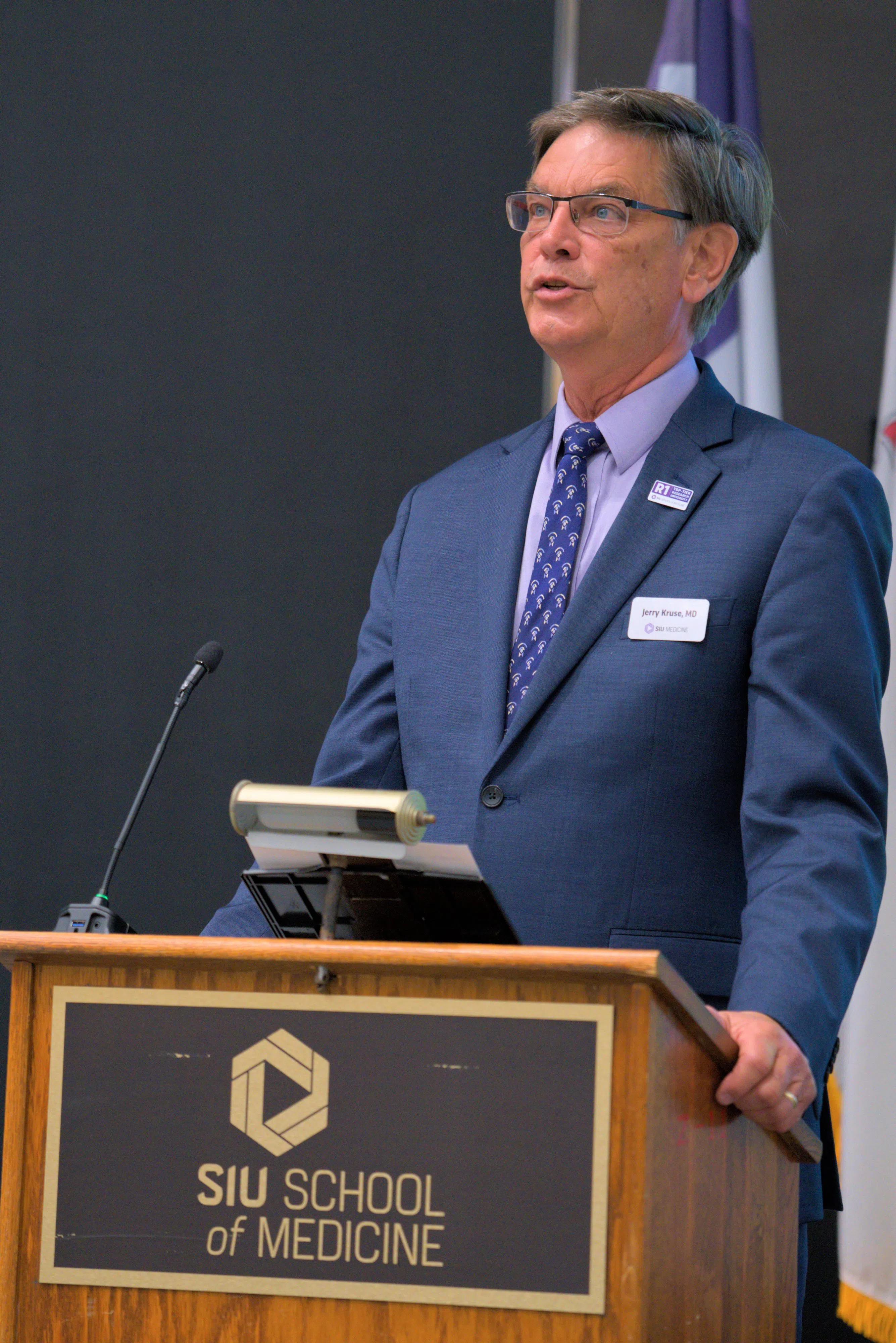 SIU Dean & Provost Jerry Kruse, April 30, 2025 (photo cred. Stan Anders, WMAY News)