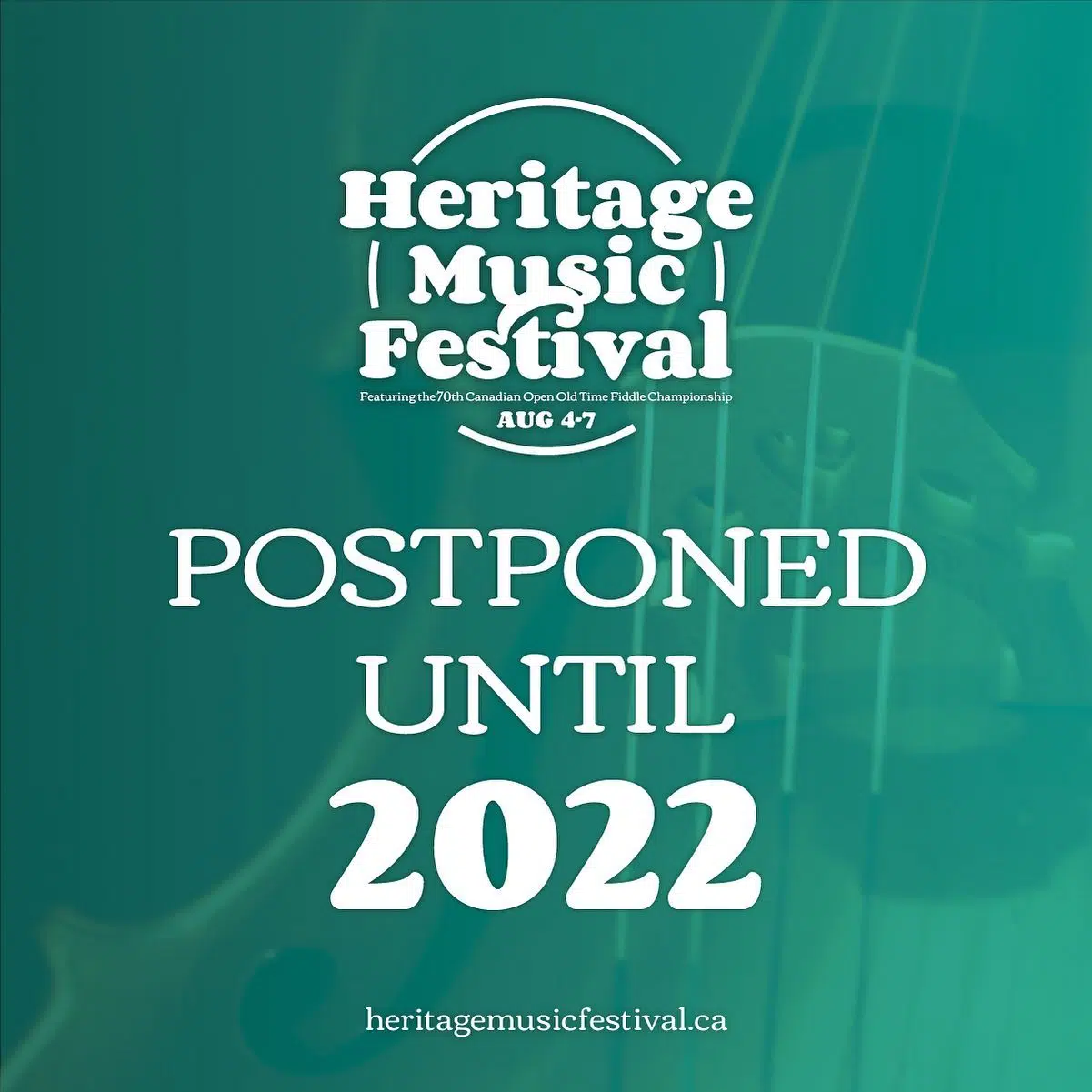 Heritage Music Festival Postponed Until 2022