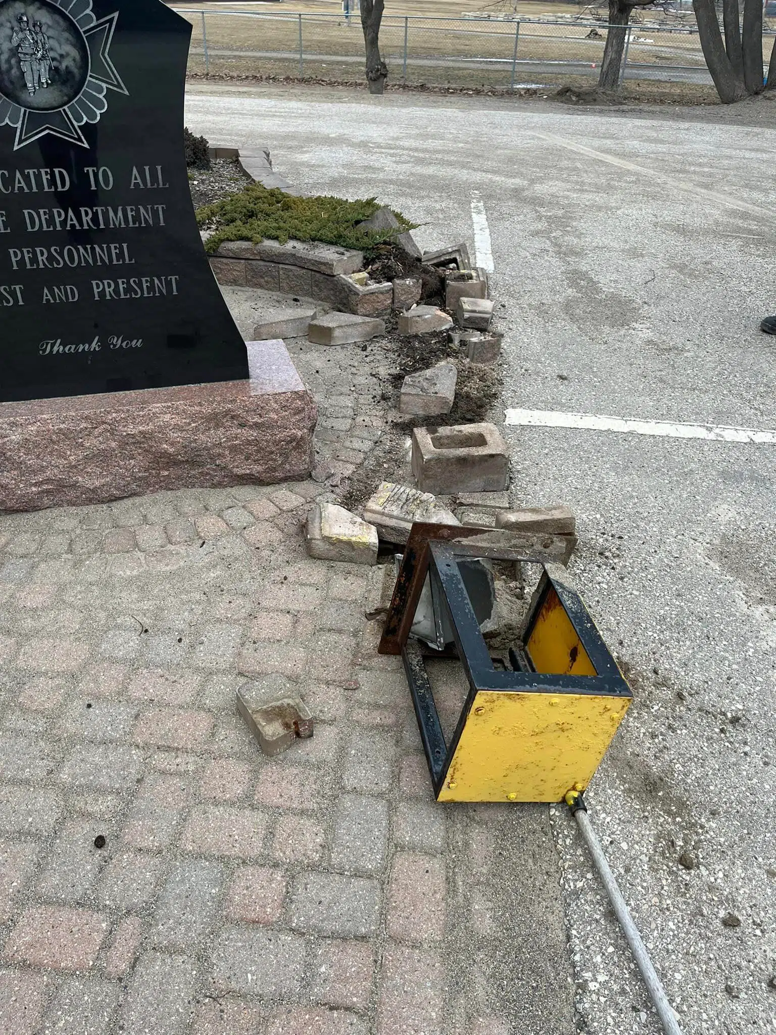 Shelburne Fire Memorial Damaged