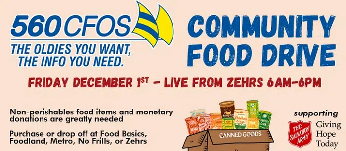 New CFOS Community Food Drive Broadcast Builds On Legacy Of Christmas Fund