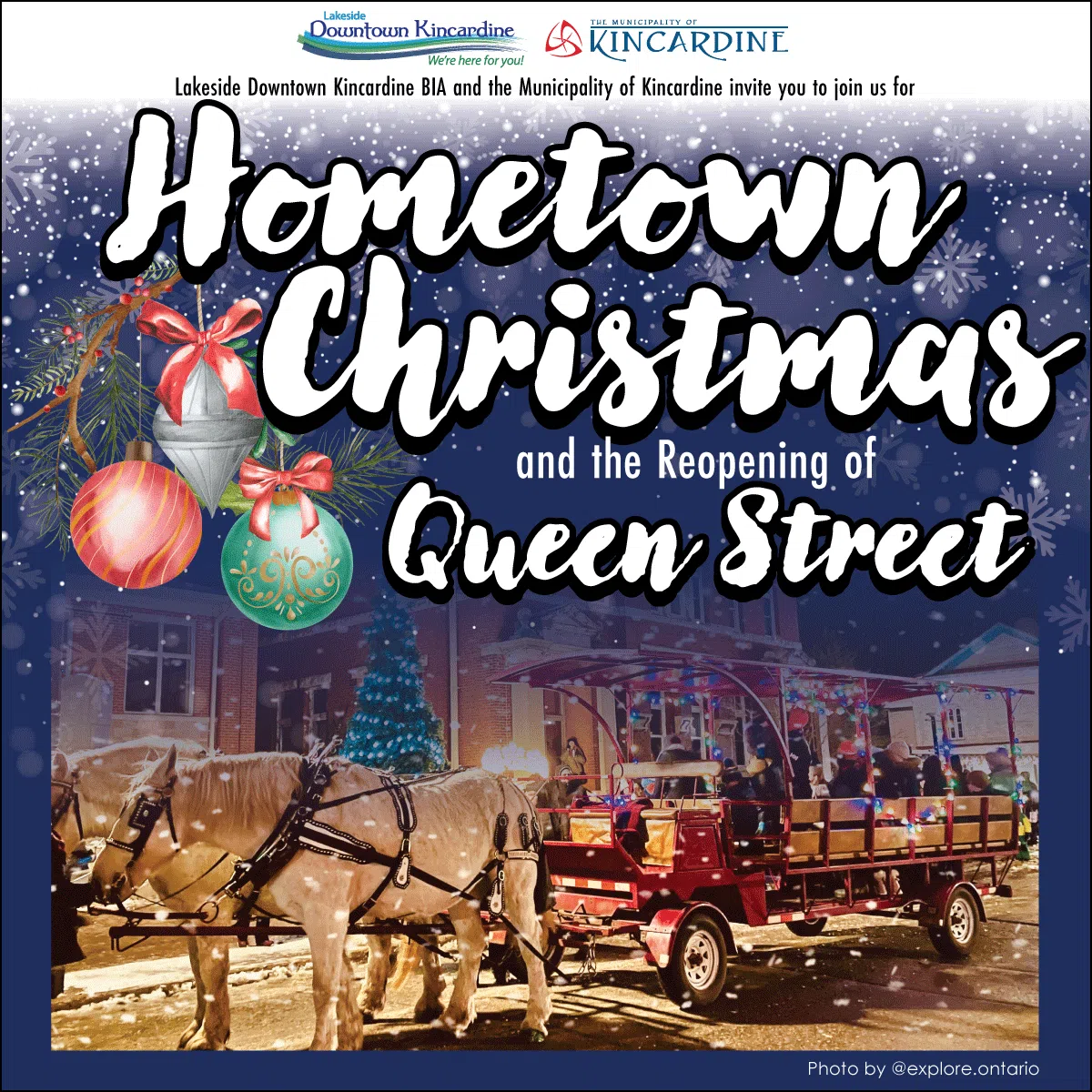 Kincardine Holding Hometown Christmas Event, Ribbon-Cutting Ceremony To Mark Reopening Of Queen Street