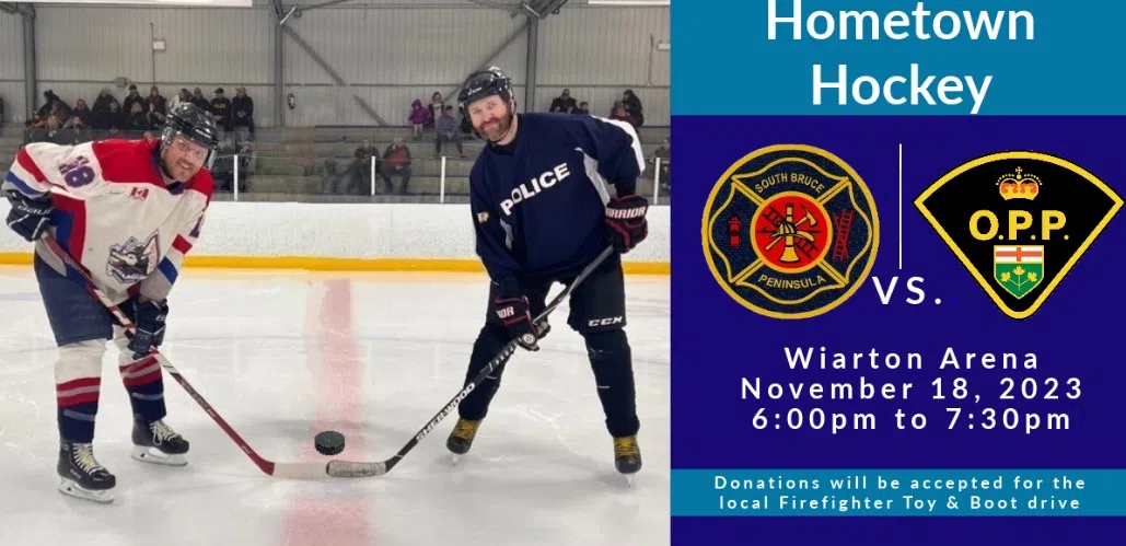 Firefighters & OPP Charity Hockey Game Saturday In Wiarton