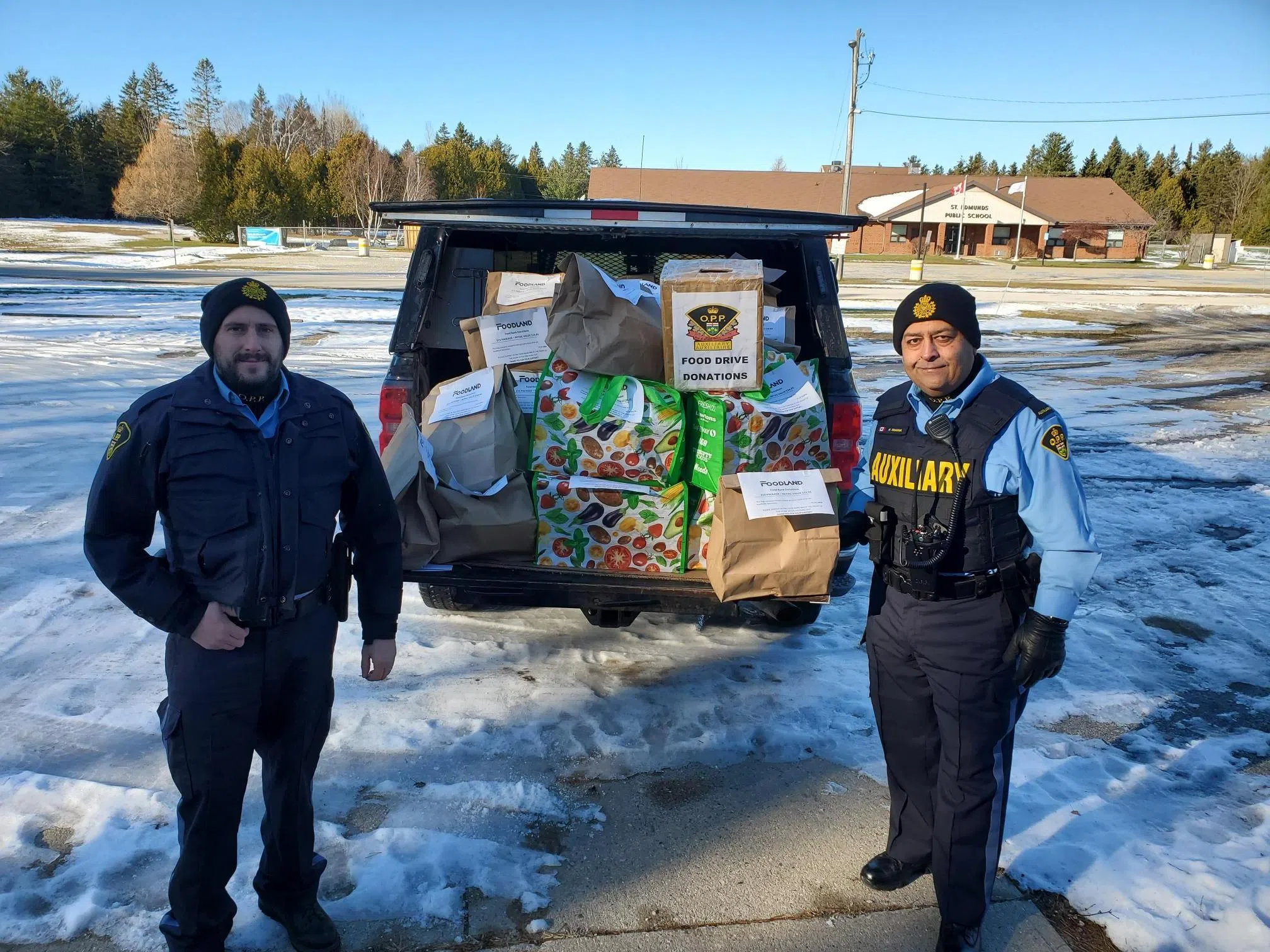OPP Auxiliary Collect 335 Pounds Of Food For Tobermory Food Bank