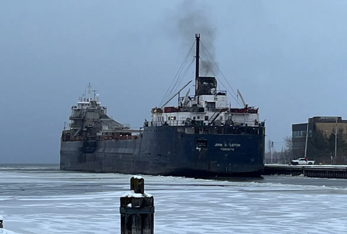 Bulk Carrier John D. Leitch Arrives In Owen Sound Harbour For The Winter