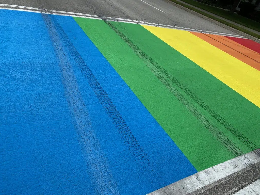 Port Elgin Rainbow Crosswalk Vandalized