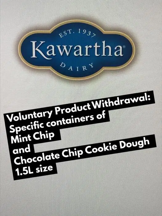 Kawartha Dairy Ice Cream Recall